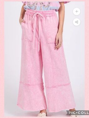 💖Sage + Fig Mineral Wash Terry Knit Pants